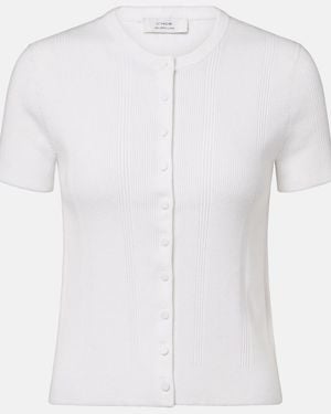 Vince Cardigan Aus Rippstrick - Weiß