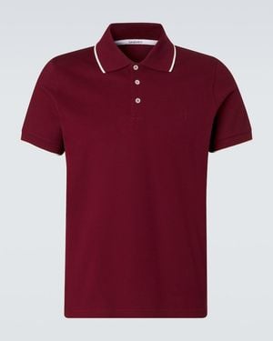 Saint Laurent Polohemd Aus Baumwolle - Rot