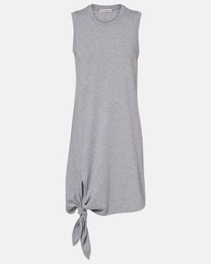 JW Anderson Vestido Midi De Jersey De Algodon - Gris