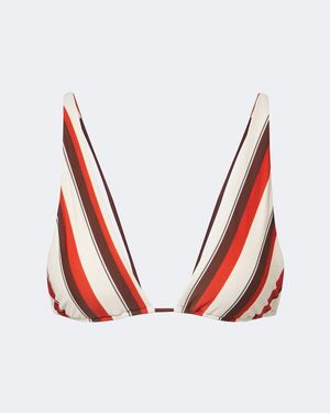 SIR. Alva Striped Bikini Top - Red