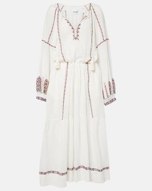 Isabel Marant Florenza Cotton Midi Skirt - White