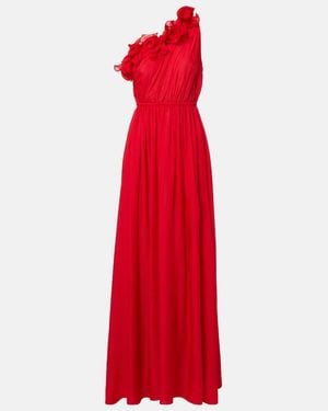 LEO LIN Silk Jenni Maxi Dress - Red