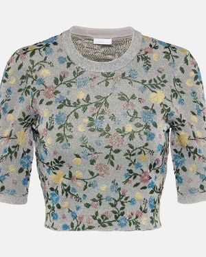 Rabanne Bedruckter Pullover Aus Jacquard - Blau