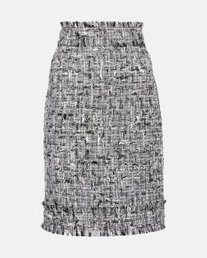 Dolce & Gabbana Lame Midi Skirt - Grey