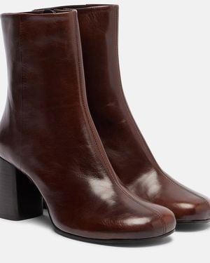 Lemaire Anatomic 80 Leather Ankle Boots - Brown