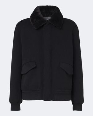 Gabriela Hearst Bomberjacke James Aus Kaschmir Mit Shearling - Schwarz