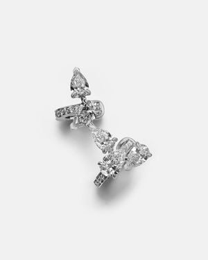 Repossi Serti Sur Vide 18Kt Ear Climber With Diamonds - Metallic