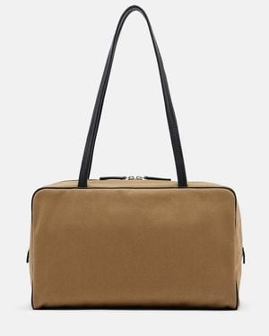 The Row Bowling Bag Astra Aus Canvas Mit Leder - Natur