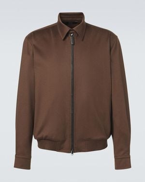 Brioni Blouson Aus Kaschmir Und Wolle - Braun