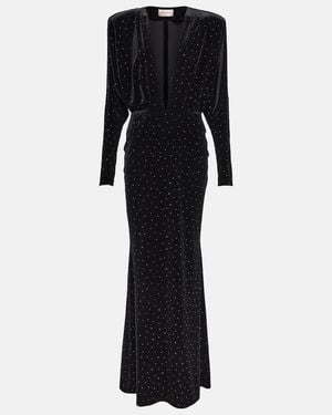 Alexandre Vauthier Crystal-Embellished Gown - Black