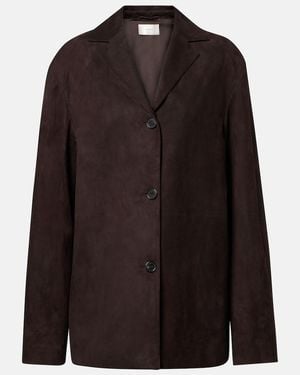 The Row Fabian Suede Jacket - Brown
