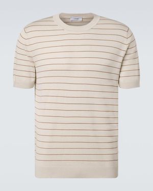 Lardini T-Shirt Aus Seide - Natur