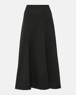 Co. Wool-Blend Midi Skirt - Black