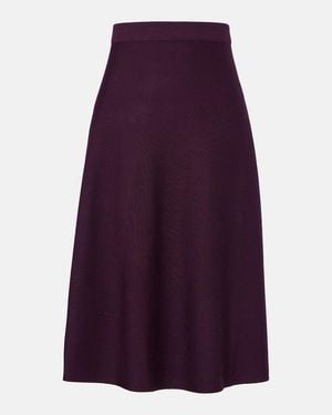 Jardin Des Orangers Virgin Wool Midi Skirt - Purple