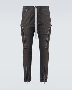 Rick Owens Bauhaus Cotton-Blend Cargo Trousers - Grey