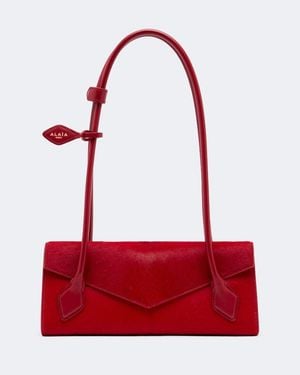 Alaïa Le Teckel Small Calf Hair Shoulder Bag - Red