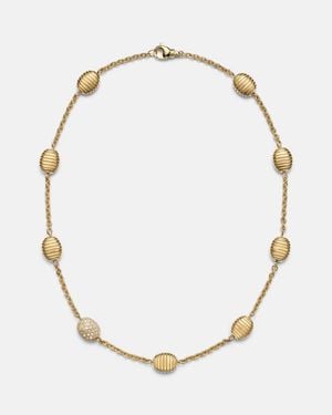 Pamela Zamore Isla Diamond Station 18Kt Necklace With Diamonds - Metallic
