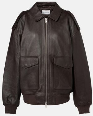 Frankie Shop Viper Leather Jacket - Black