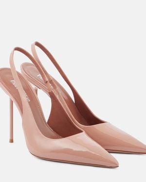 Paris Texas Lidia 105 Patent Leather Slingback Mule - Pink