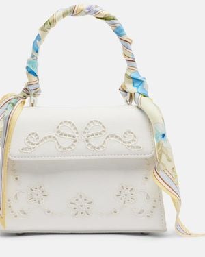 Self-Portrait Sac Bow Brode - Blanc