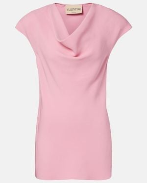 Valentino Cady Couture Draped Top - Pink