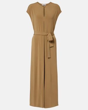 Max Mara Feluca Keyhole Belted Maxi Dress - Natural
