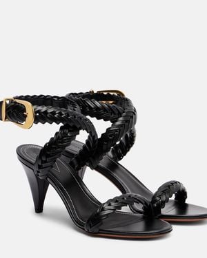 Zimmermann Helix 75 Braided Leather Sandals - Black