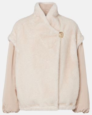 Moncler Chardonneret Fleece Down Jacket - Natural