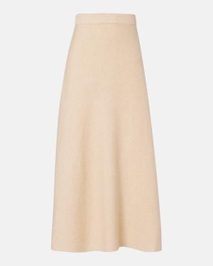 Max Mara Giberna Wool And Cashmere Maxi Skirt - Natural
