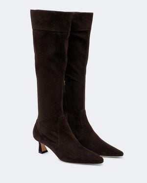 Malone Souliers Riva Suede Knee-High Boots - Black