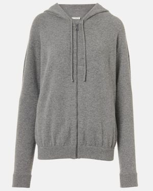 The Row Kawoa Cashmere Zip-Up Hoodie - Grey
