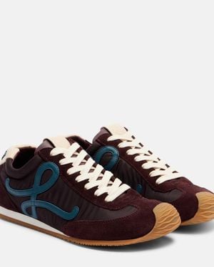 Loewe Sneakers Flow Runner 2.0 Mit Veloursleder - Blau