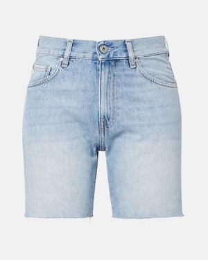 AG Jeans Ex-Boyfriend Denim Shorts - Blue