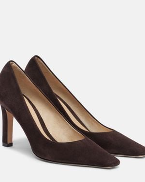 The Row Carla 80 Suede Court Shoes - Brown