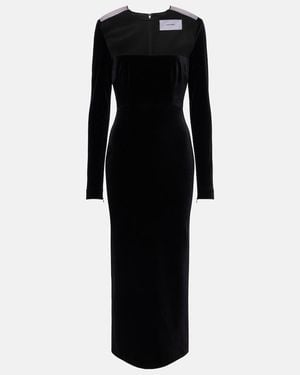 Alex Perry Velvet Minidress - Black