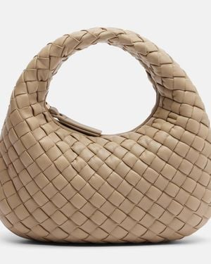 Bottega Veneta Baby Veneta Intrecciato Leather Top-Handle Bag - Brown
