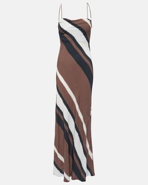 Faithfull the Brand Sisudo Striped Maxi Dress - Brown