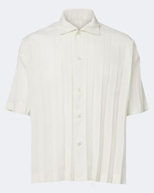 Homme Plissé Issey Miyake Edge Pleated Shirt - White