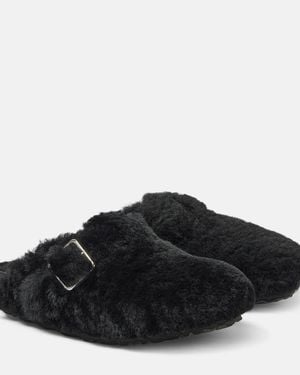 Birkenstock Boston Shearling Clogs - Black