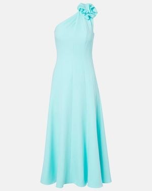 Roland Mouret Floral-Applique One-Shoulder Cocktail Dress - Blue