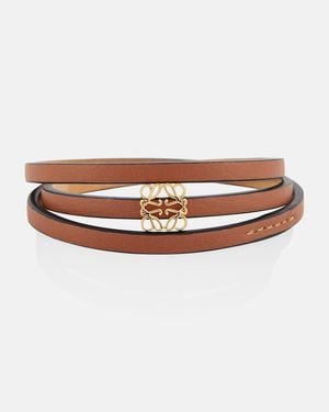 Loewe Brown Calfskin Twist Bracelet