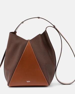 Max Mara Secchiello MMBucket Small in pelle - Marrone