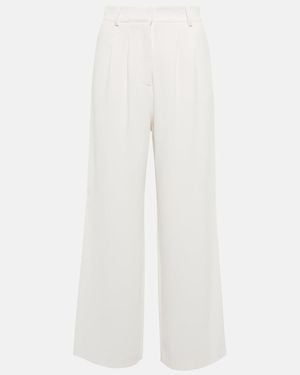 Etro Pleated High-rise Cropped Pants - White