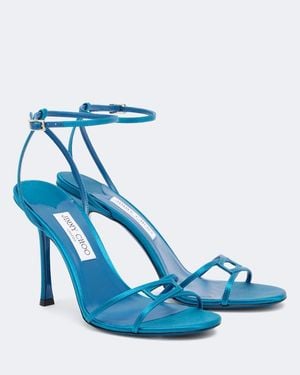 Jimmy Choo 1998 Leo Satin Sandals - Blue