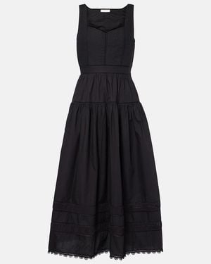 Ulla Johnson Isadora Cotton Poplin Bustier Dress - Black