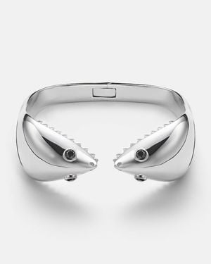 Yvonne Léon Requin 9Kt Bangle With Diamonds - Metallic