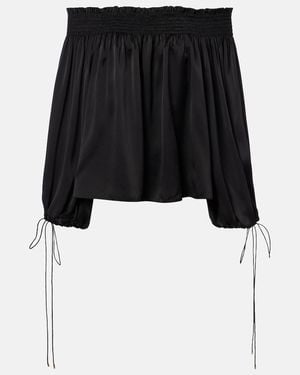 Chloé Top De Saten De Seda - Negro