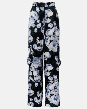Stella McCartney Printed Satin Pajama Pants - Blue