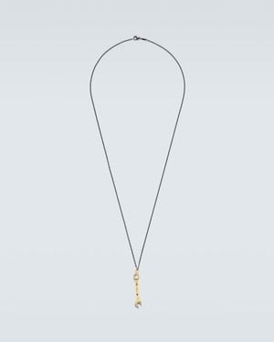Ileana Makri Divine Mechanics 18Kt Pendant Necklace With Diamonds - Blue