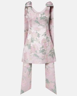 Markarian Gita Floral Brocade Minidress - Pink